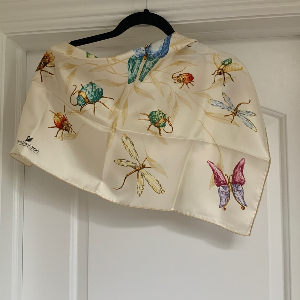 Daniel Swarovski designer silk scarf new